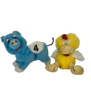 VINTAGE - DAN BRECHNER  Set of 2 Bird & Pig Plush